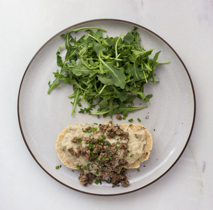 Bacon Herb Biscuits + Sausage Gravy {AIP + Whole30}